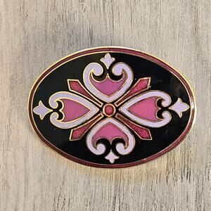 Vintage Isle of Skye Oval Cloisonne Enamel Brooch Pin